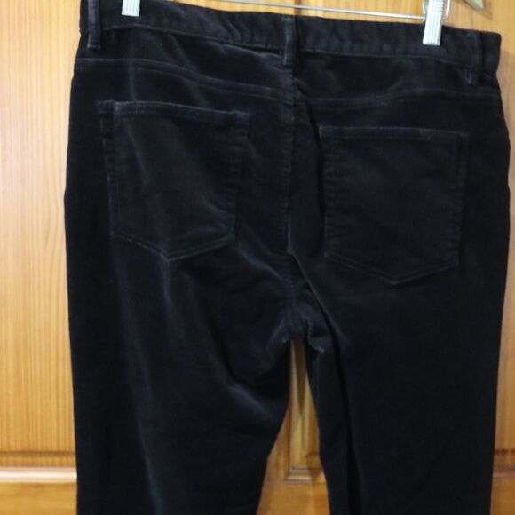 Chaps Dark Brown Corduroy Straight Leg Pants 12 - Picture 4 of 11